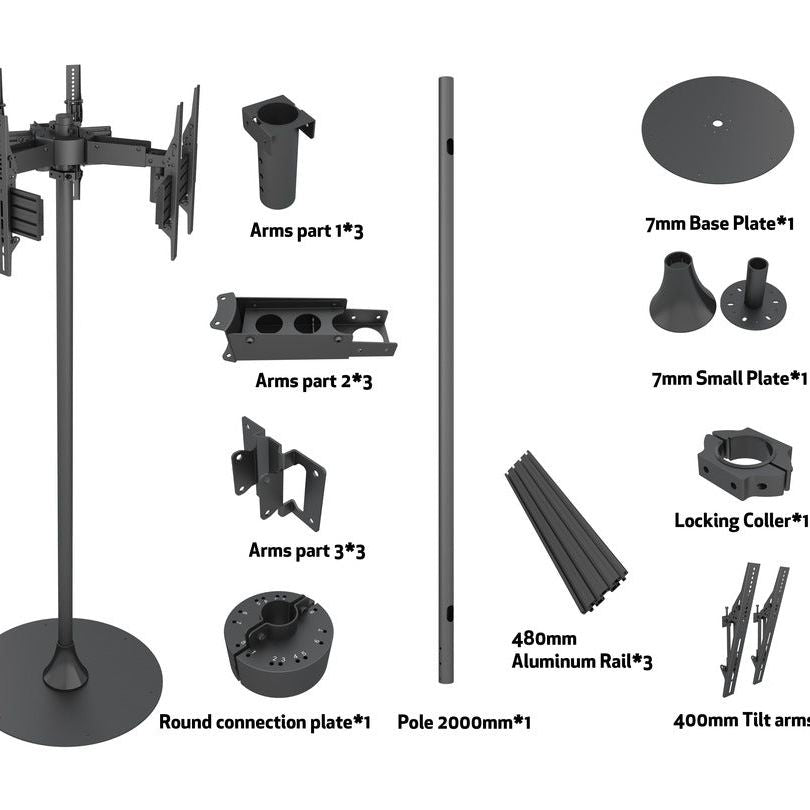 Multibrackets M Floorstand Triple Pro MBF3U