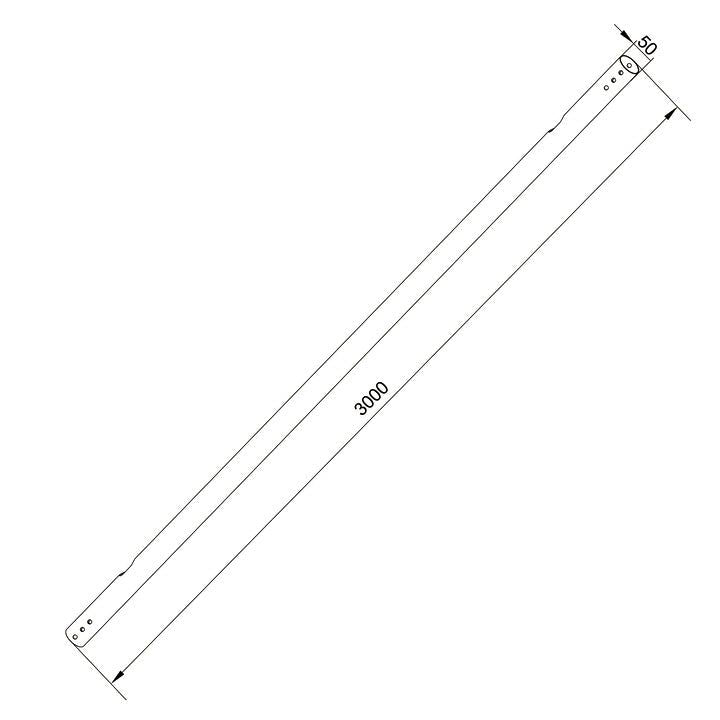 Multibrackets M Pro Series - Extension Pipe 3m Black