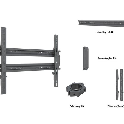 Multibrackets M Pro Series - Dual Pole bracket 800X600