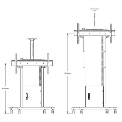 Multibrackets M Motorized Floorstand Flip 2 incl cabinet & camerashelf 120kg White