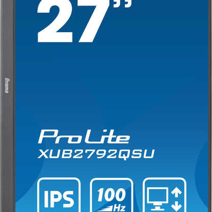 iiyama ProLite computer monitor 68.6 cm (27") 2560 x 1440 pixels Full HD LED Black