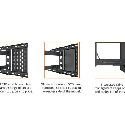 Multibrackets M Hospitality Flexarm with STB Enclosure Black