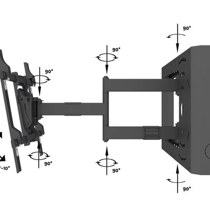 Multibrackets M Hospitality Flexarm with STB Enclosure Black