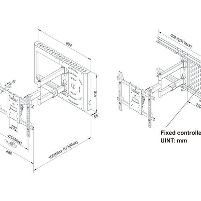 Multibrackets M Hospitality Flexarm with STB Enclosure Black
