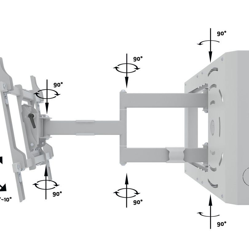 Multibrackets M Hospitality Flexarm with STB Enclosure White