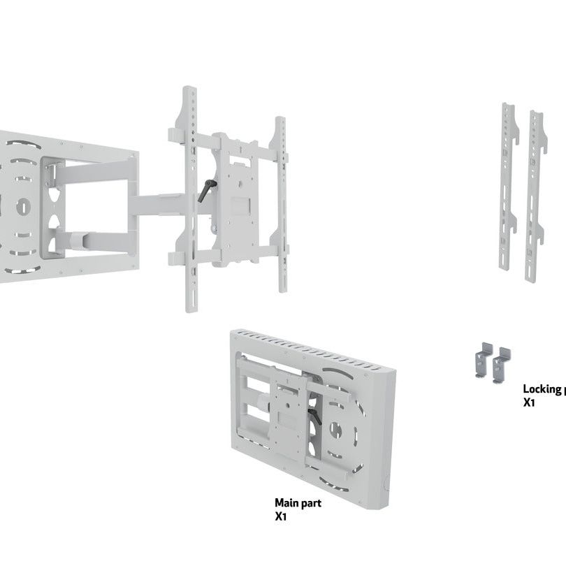 Multibrackets M Hospitality Flexarm with STB Enclosure White
