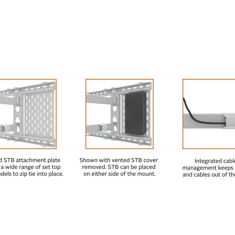 Multibrackets M Hospitality Flexarm with STB Enclosure White