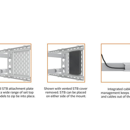 Multibrackets M Hospitality Flexarm with STB Enclosure White