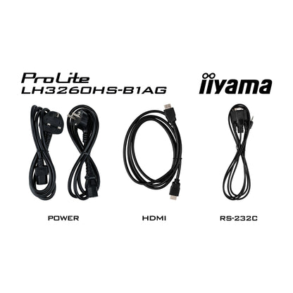 iiyama PROLITE Digital A-board 80 cm (31.5") LED Wi-Fi 500 cd/m² Full HD Black Built-in processor Android 11 24/7