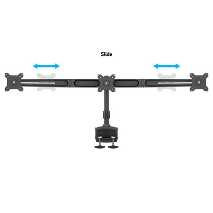 Multibrackets M VESA Desktopmount Triple Desk Clamp 15"-24"