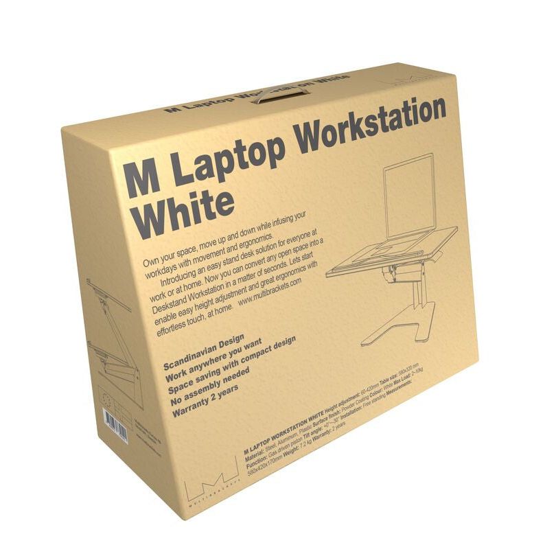Multibrackets M Laptop Workstation White