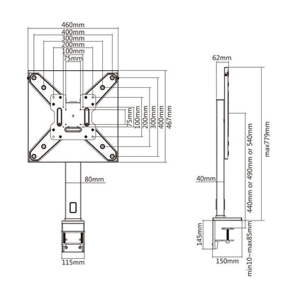 Multibrackets M Deskmount XL Black