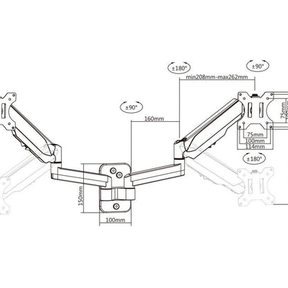Multibrackets M Monitormount Wall Basic Dual
