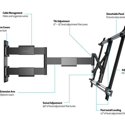 Multibrackets M VESA Flexarm Thin Black Large
