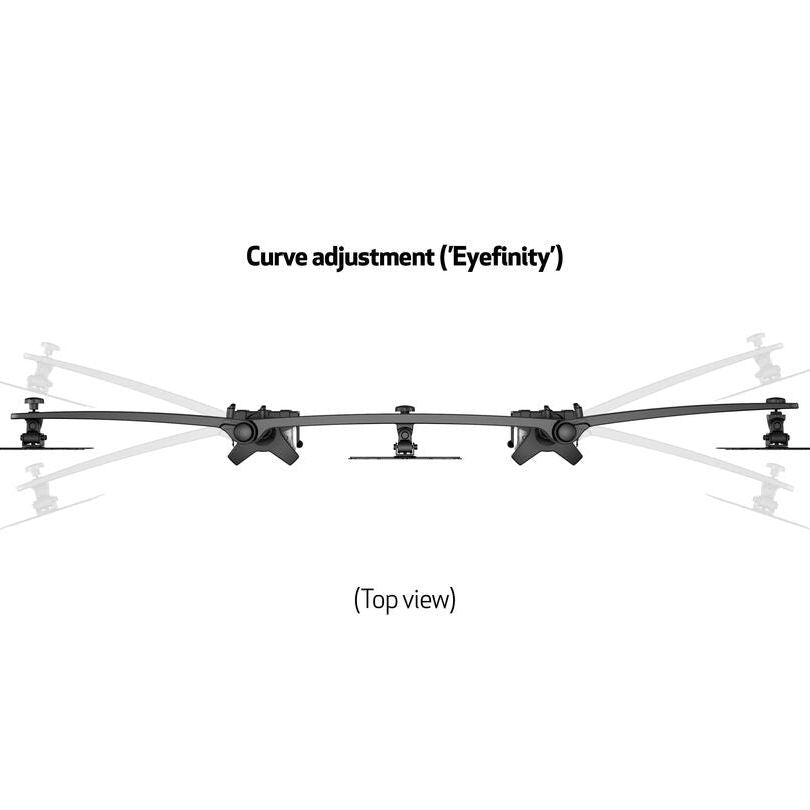Multibrackets M VESA Desktopmount Triple Desk Clamp 24"-32"