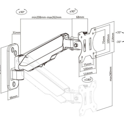 Multibrackets M Monitormount Wall Basic Single