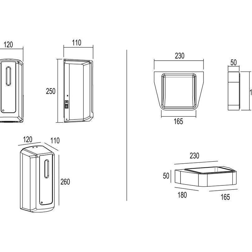 Multibrackets M Automatic Hand Sanitizer Wall
