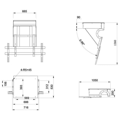 Multibrackets M Motorized Ceiling Mount Pro SD