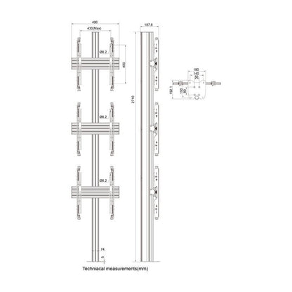 Multibrackets M Floormount Column Pro MBFC3U 270 Micro Adjustable