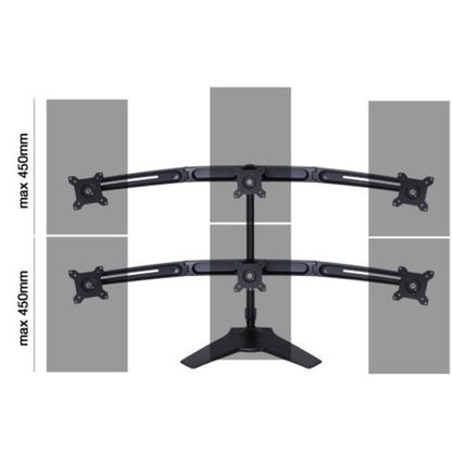 Multibrackets M VESA Desktopmount Triple Stand 15"-24" Expansion Kit