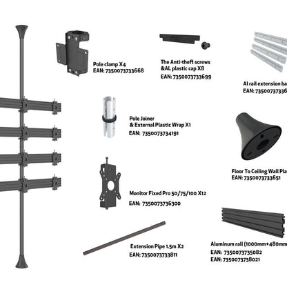 Multibrackets M Floor to Ceiling Mount Pro MBFC3X4U-F100