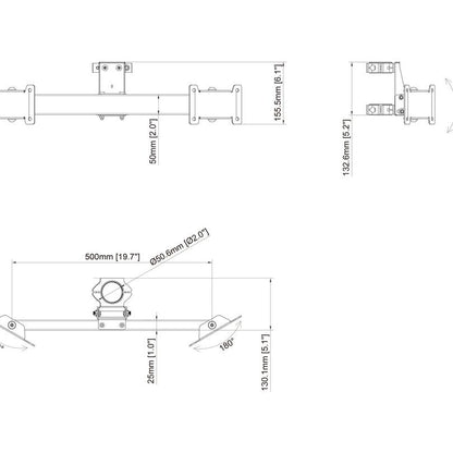 Multibrackets M Pro Series - Dual bracket V-shape 46"-65"