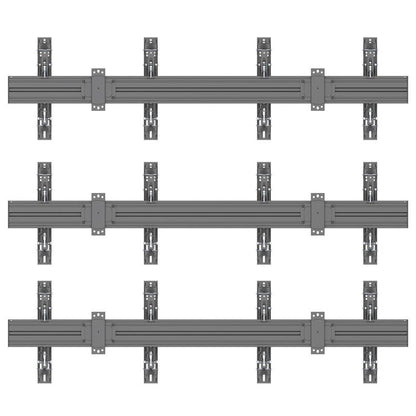Multibrackets M Wallmount Pro MBW2Ux3 Push In Pop Out Black