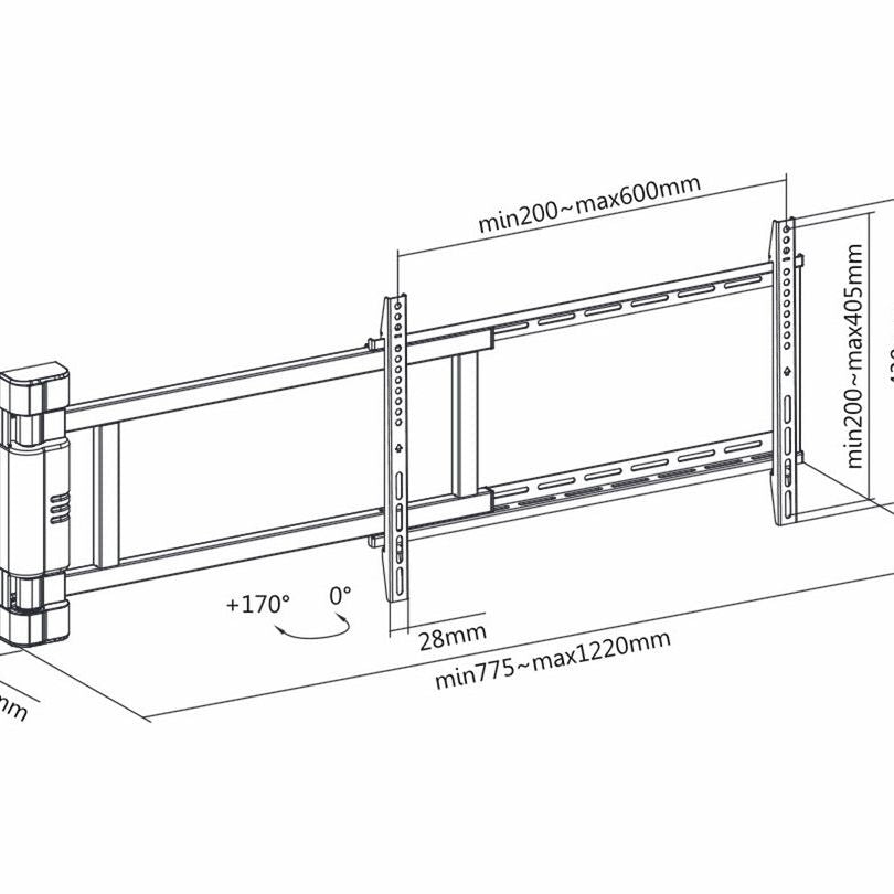Multibrackets M Motorized Swing Mount X-Large (RF)