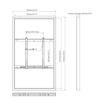 Multibrackets M Pro Series - Enclosure 75" Wall Large White