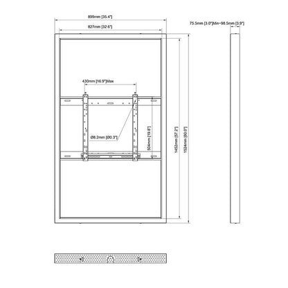 Multibrackets M Pro Series - Enclosure 65" Wall Medium Black