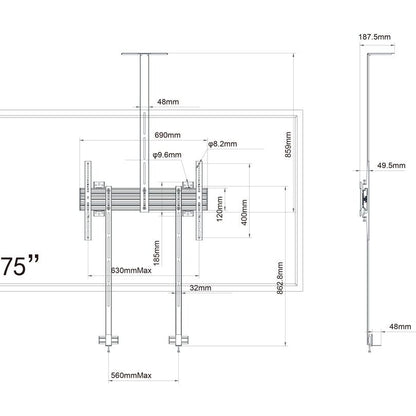 Multibrackets M Wallmount Pro MBW1U Fixed w. camera and soundbar holder