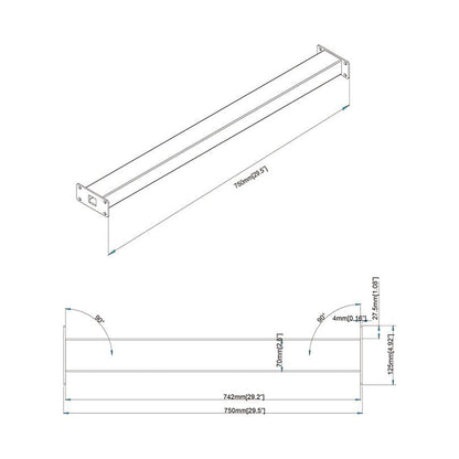 Multibrackets M Pro Series - Wheelbase Supportbar 750mm