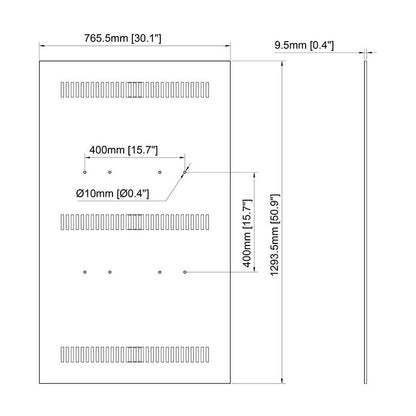 Multibrackets M Pro Series - Enclosure 55" Back Plate Medium White