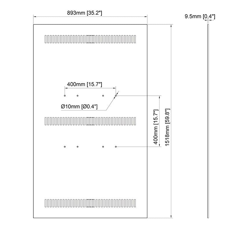 Multibrackets M Pro Series - Enclosure 65" Back Plate medium White