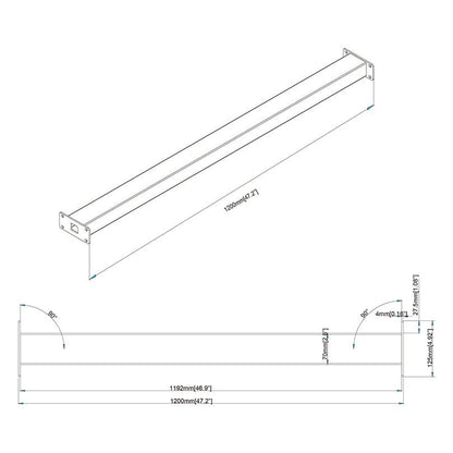 Multibrackets M Pro Series - Wheelbase Supportbar 1200mm