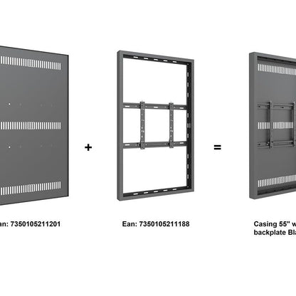 Multibrackets M Pro Series - Enclosure 55" Back Plate Medium Black