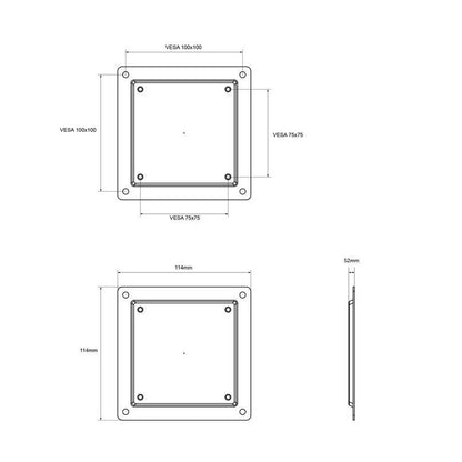Multibrackets M VESA Mount Adapter Plate - VESA 75/100
