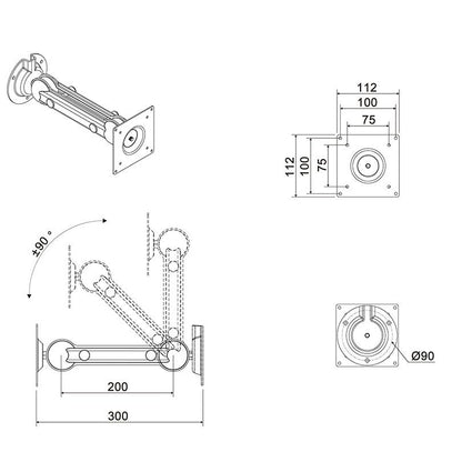 Multibrackets M VESA Monitor/Tablet Arm 75/100