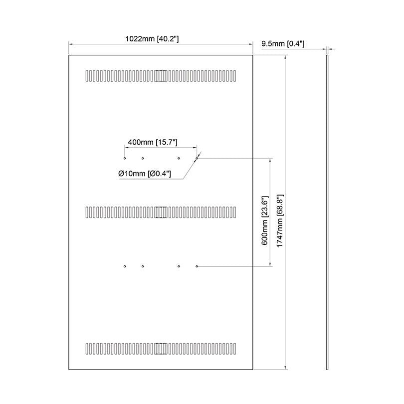 Multibrackets M Pro Series - Enclosure 75" Back Plate Large White
