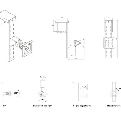 Multibrackets M VESA Partition Monitormount 75/100