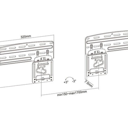 Multibrackets M QLED/UHD Wallmount Series 43-85" Slim Fit