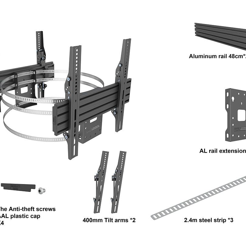 Multibrackets M Pro Series - Wallmount Column Dual