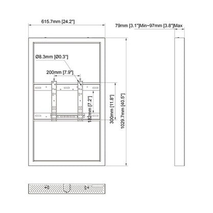 Multibrackets M Pro Series - Enclosure 43" Small Black