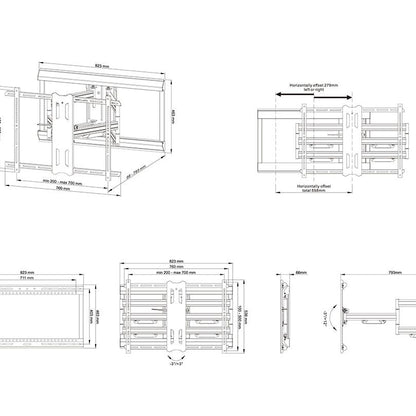 Multibrackets M Universal Flexarm Pro Dual HD Offset
