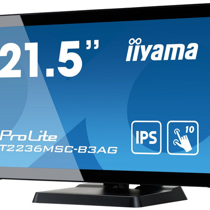 iiyama ProLite computer monitor 54.6 cm (21.5") 1920 x 1080 pixels Full HD LED Touchscreen Table Black