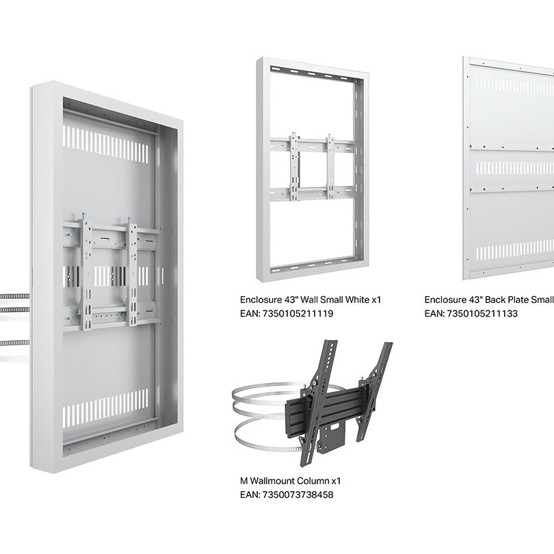 Multibrackets M Pro Series - Enclosure 43" Column Medium White*