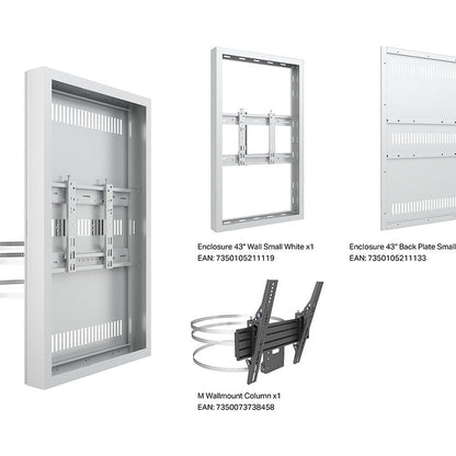 Multibrackets M Pro Series - Enclosure 43" Column Medium White*