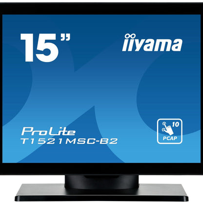 iiyama ProLite T1521MSC-B2 computer monitor 38.1 cm (15") 1024 x 768 pixels XGA LED Touchscreen Tabletop Black