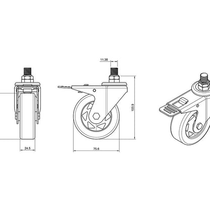 Multibrackets M Wheelpack Basic 150/180 4 pcs