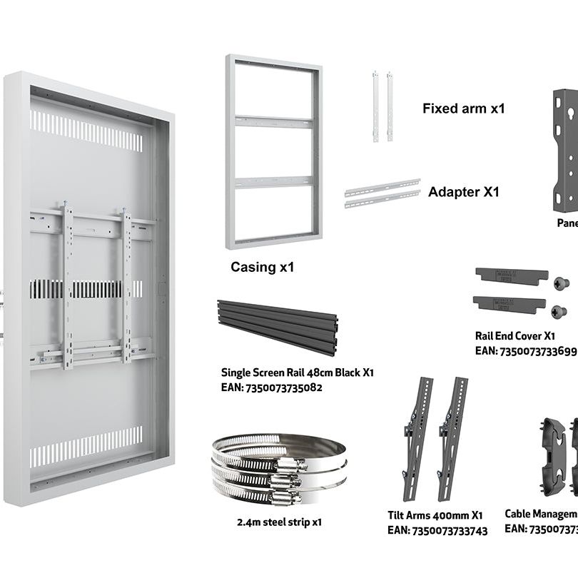Multibrackets M Pro Series Enclosure 55" Column Medium White